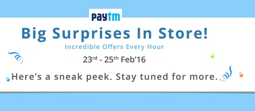 India Desire : Paytm Flash Sale: Incredible Offers Every Hour From 23rd To 25th Feb 2016